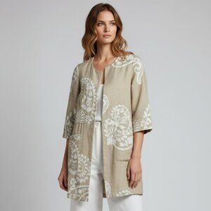 Chico’s Linen Paisley Print Jacket